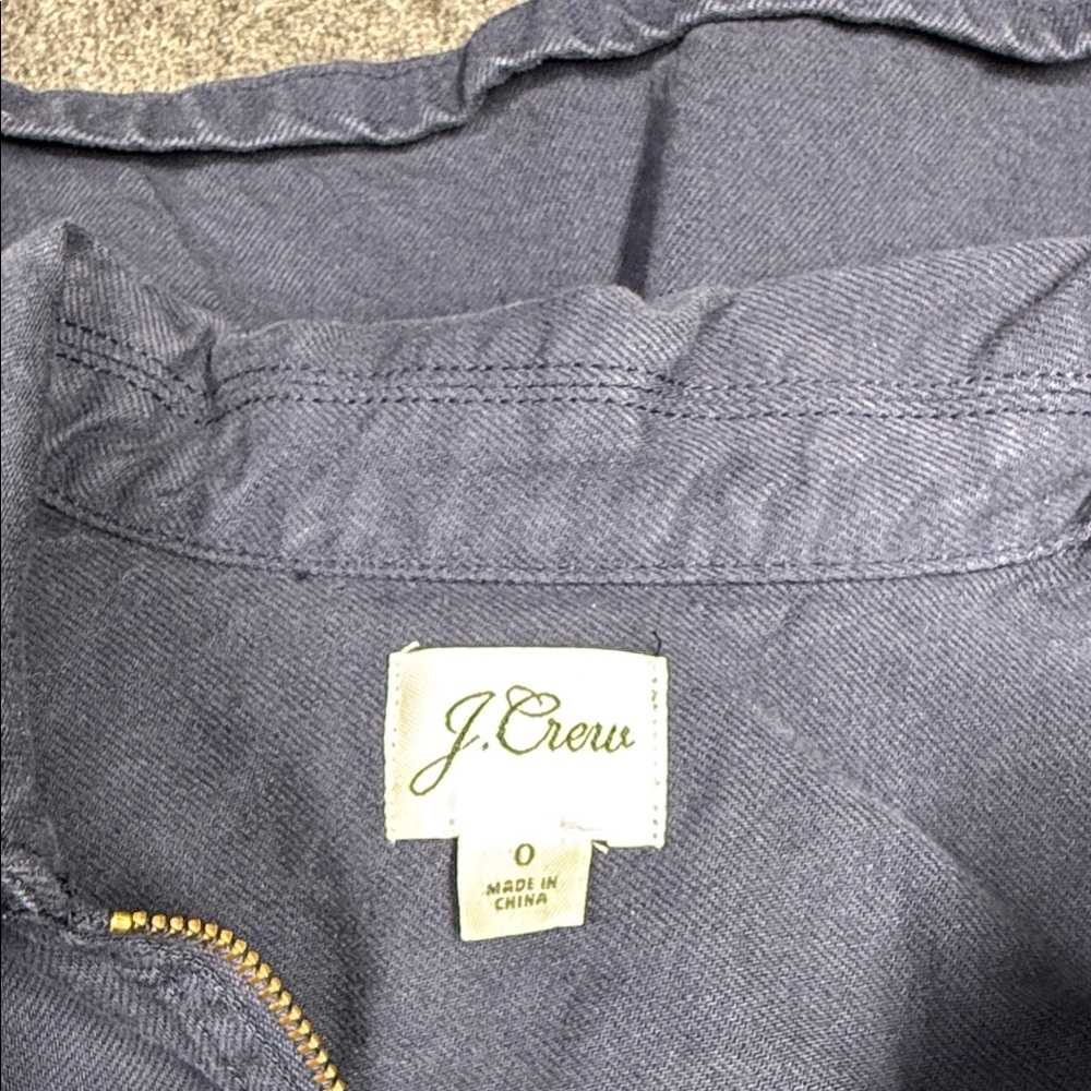 J. Crew Dark Blue Mini Dress with Zipper - Picture 2 of 6
